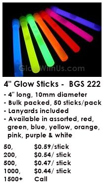 Cheap, Fun and Classy Large Glow Sticks at Bulk Deals 