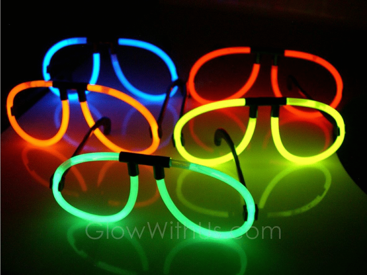 glow in the dark nerd glasses